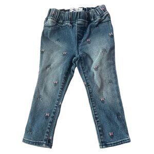 Baby GAP Disney High Stretch Jegging Size 2T Denim Minnie Mouse with Bow New wit